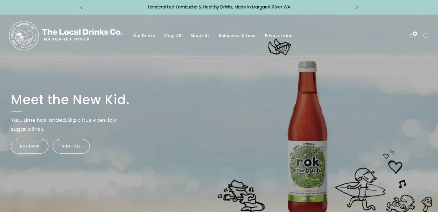 The Local Drinks Co website, designed by CLIK Digital