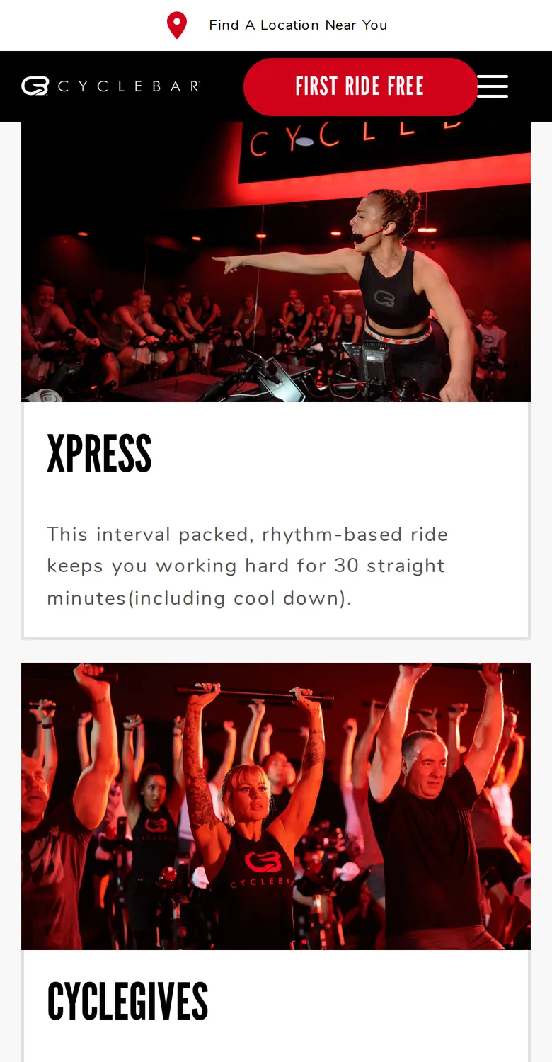 CycleBar Australia: mobile, classes
