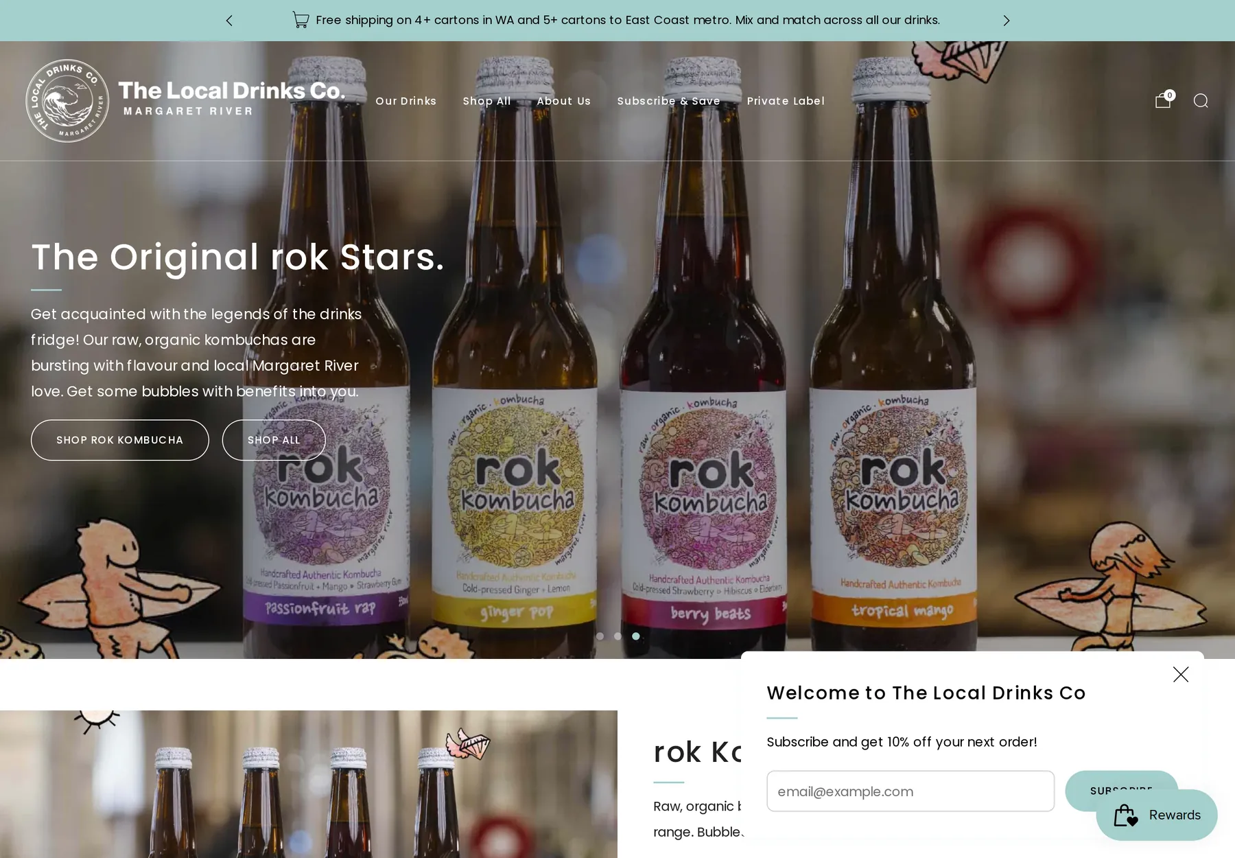 The Local Drinks Co: online store homepage