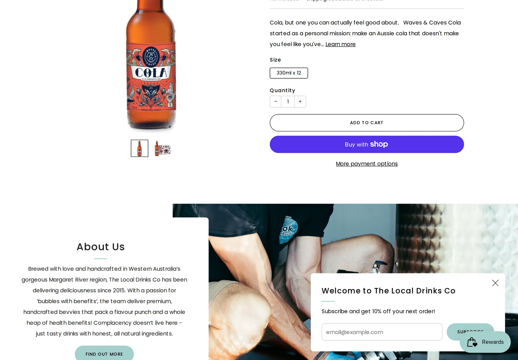 The Local Drinks Co: brand section