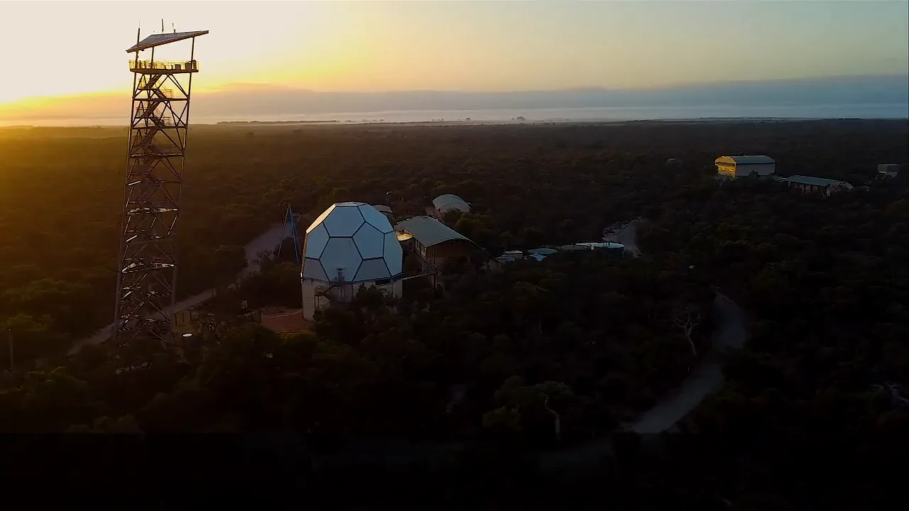 Gravity Discovery Centre: the Leaning Tower at sunset