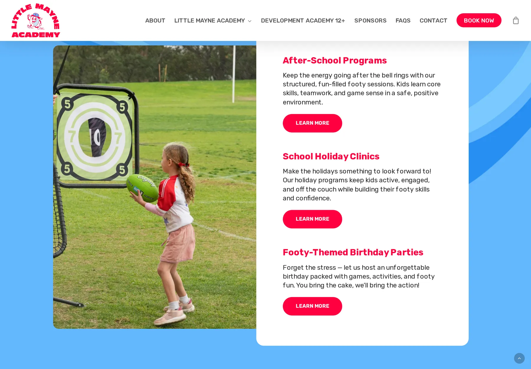 Mayne Academy: programs section