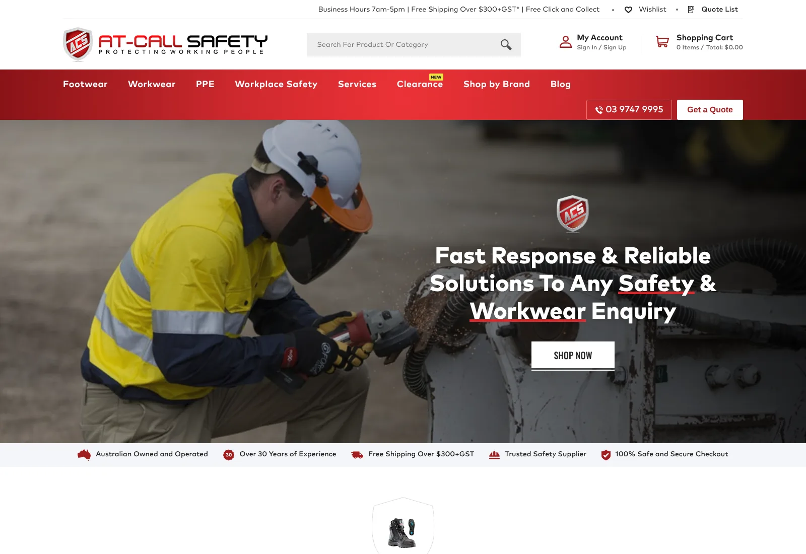 AT Call Safety homepage