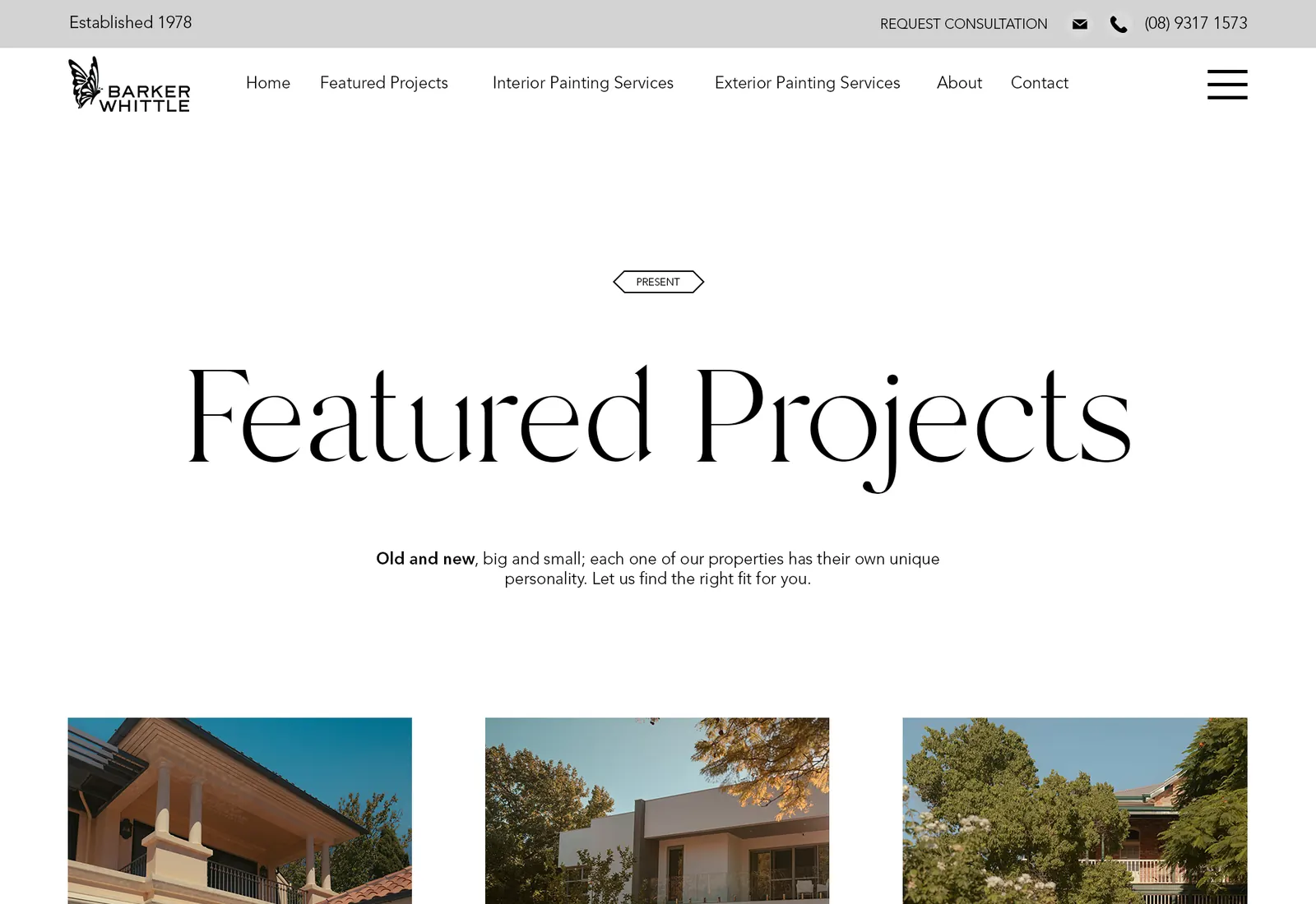 Barker Whittle: website section