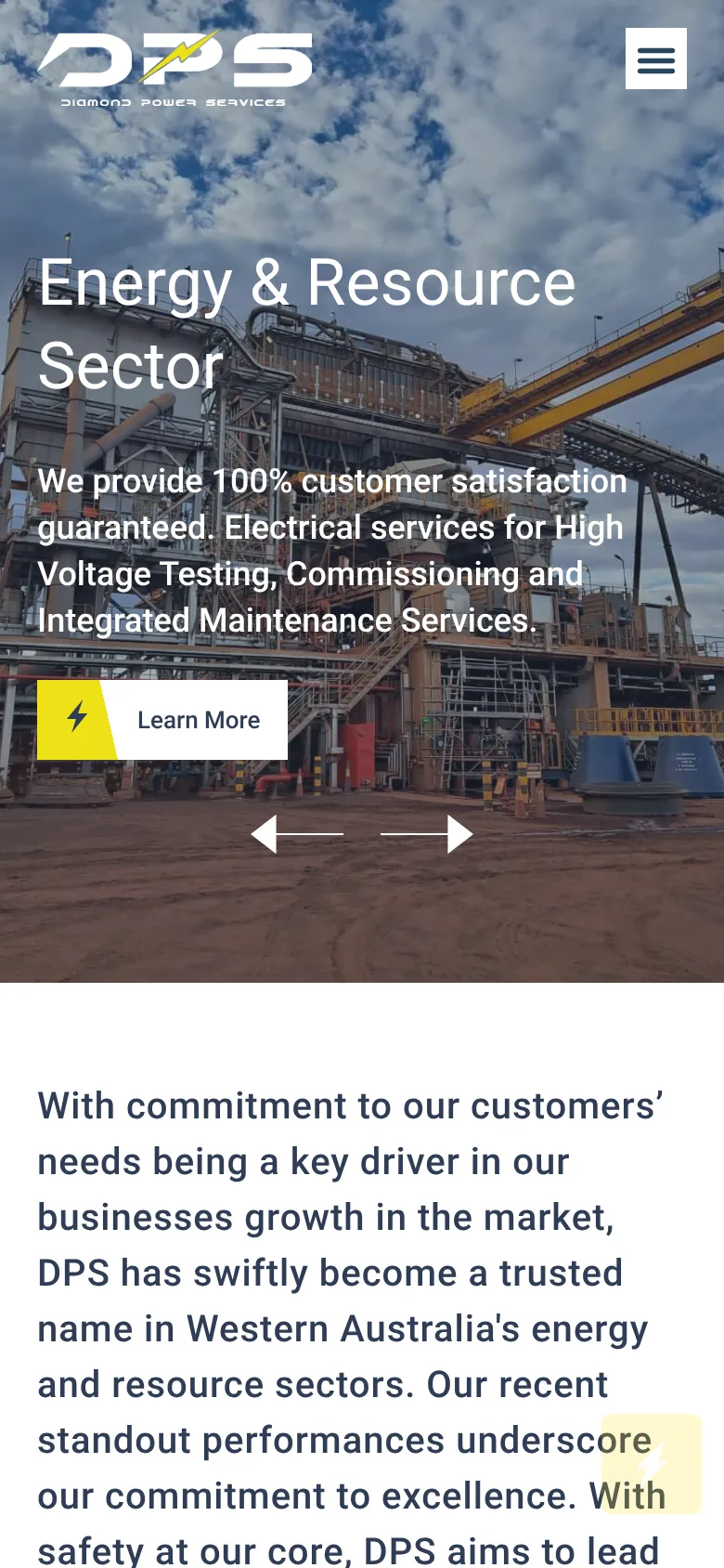 DPS website on mobile