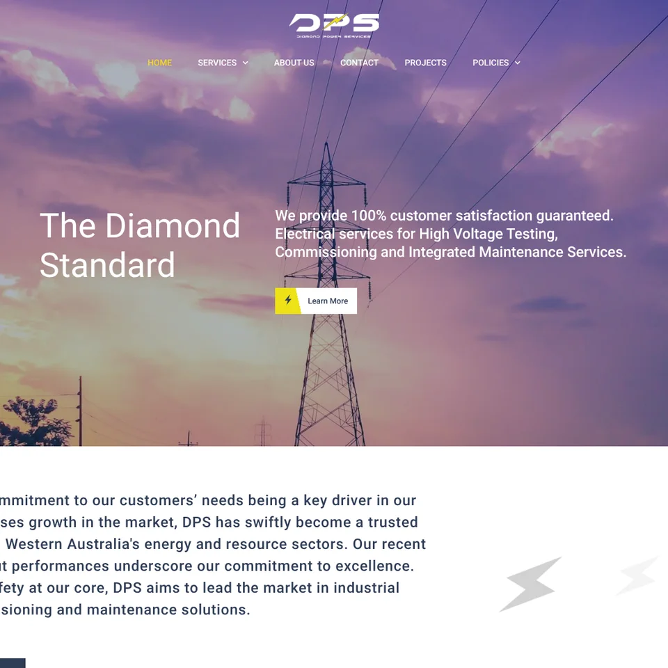 DPS website hero detail