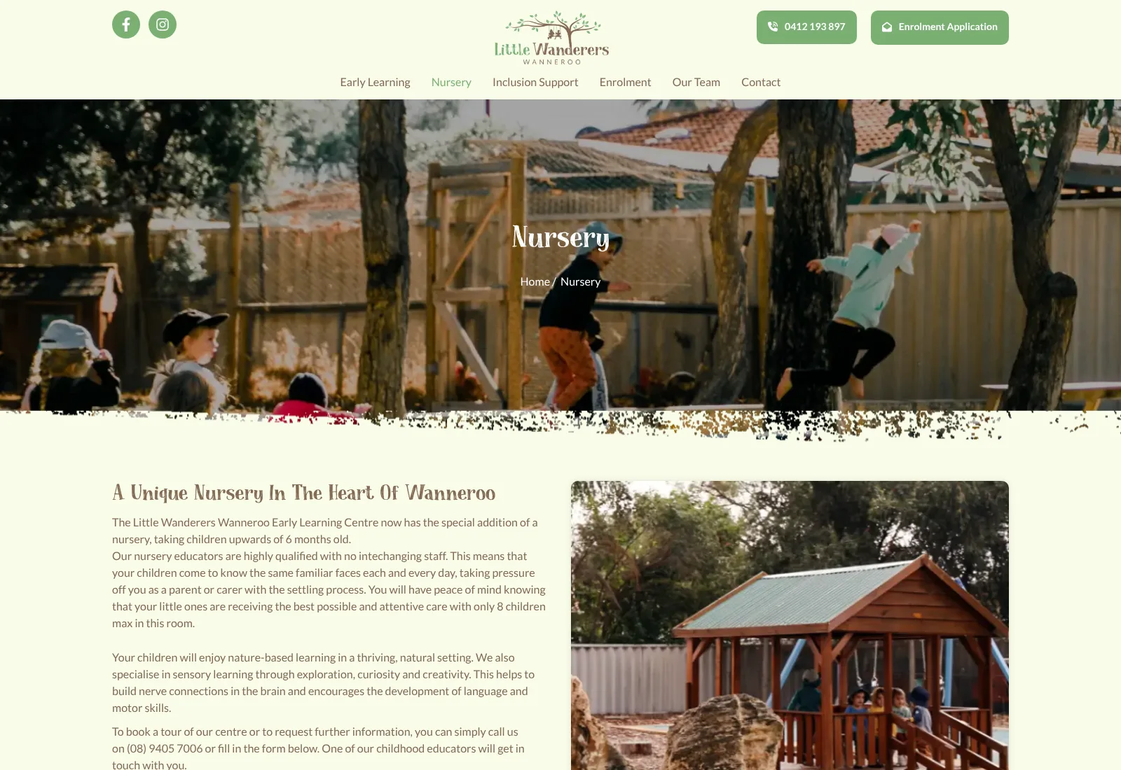 Little Wanderers nursery page