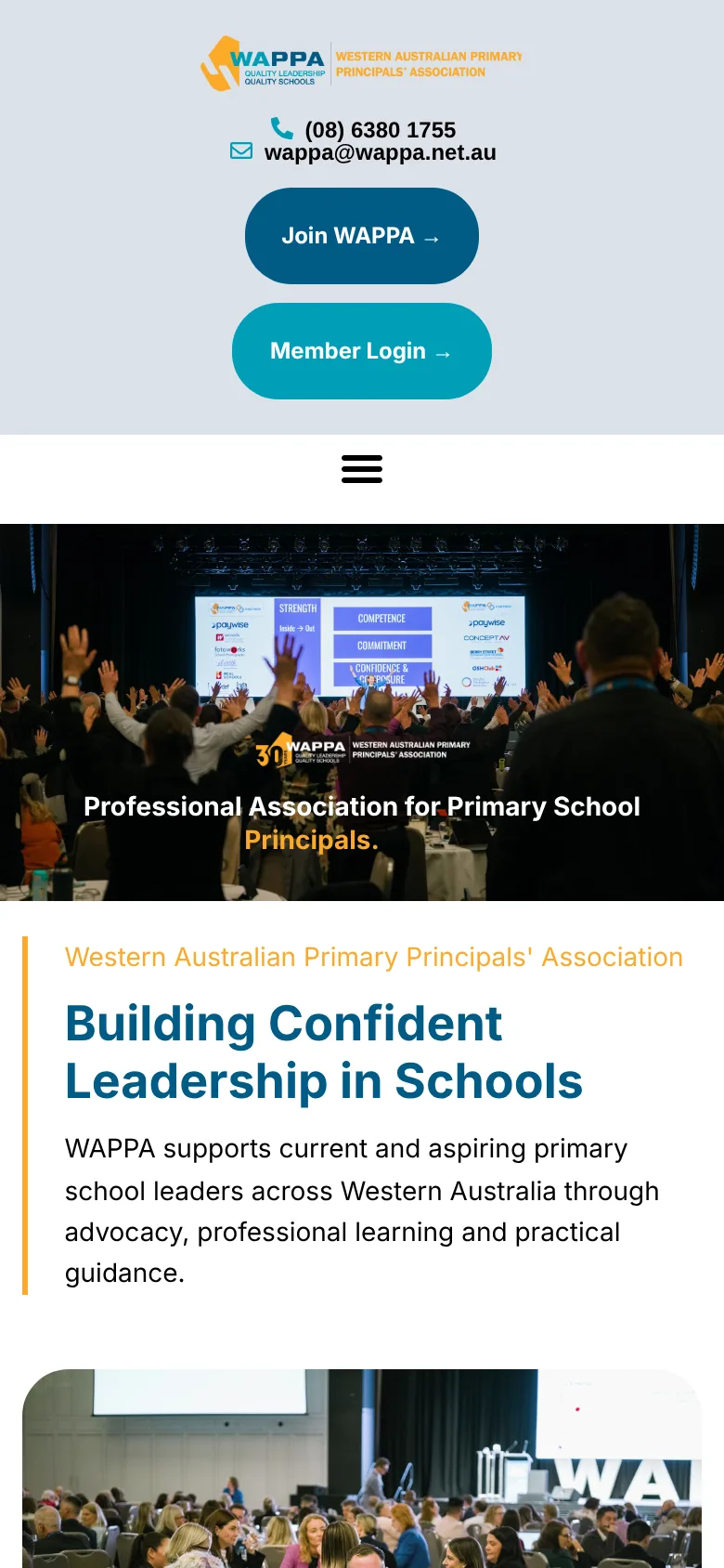 WAPPA website on mobile