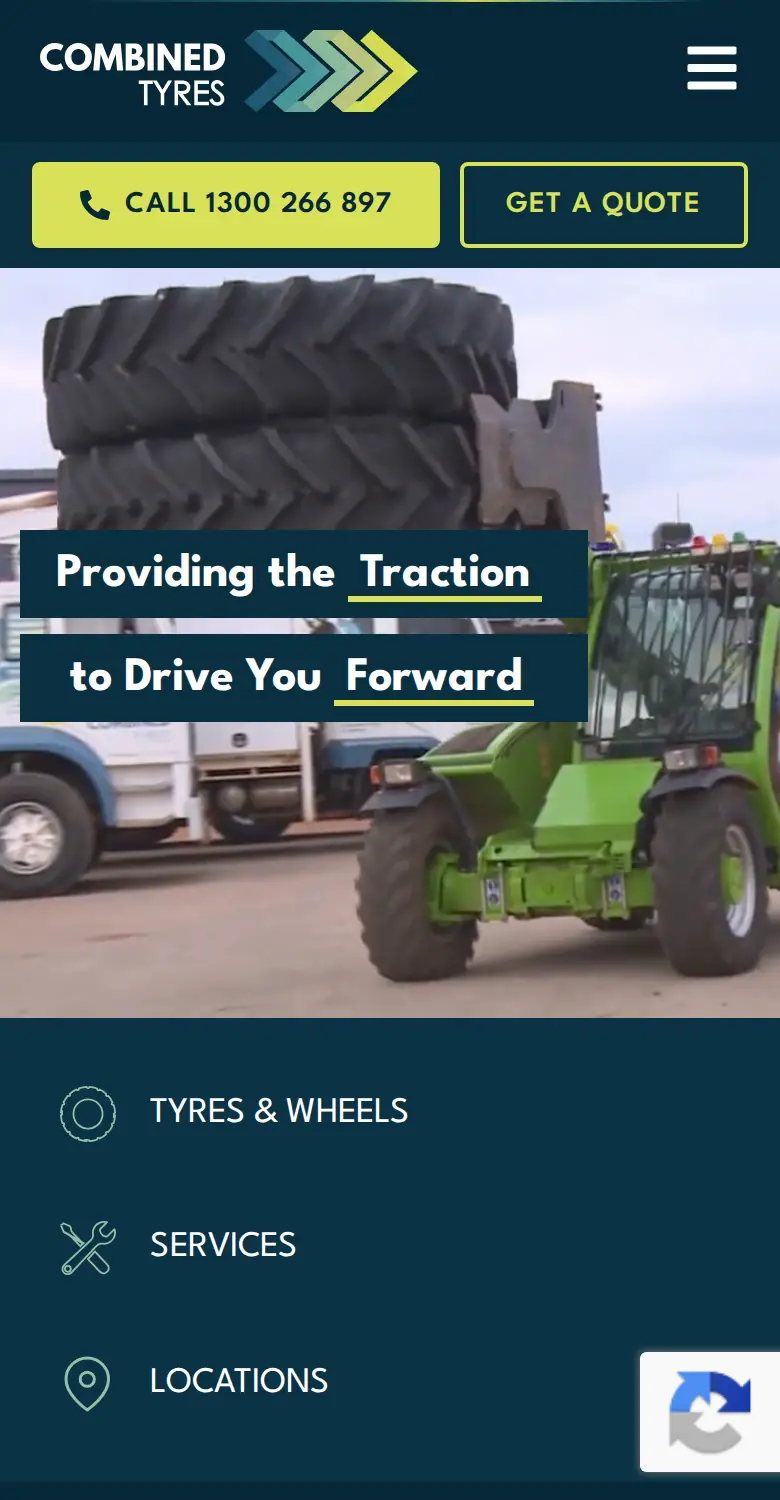 Combined Tyres: mobile, hero